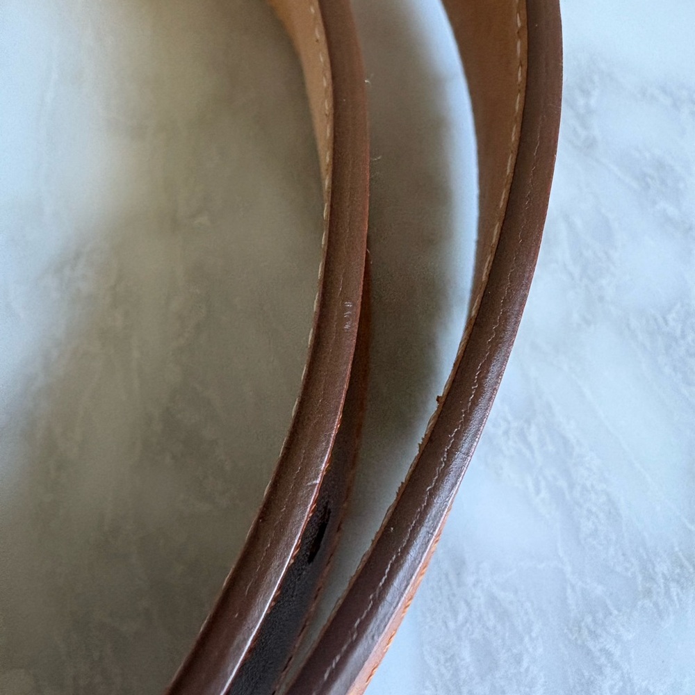 Brooks Brothers Cognac Calfskin Belt - Picture 8 of 9